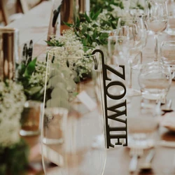 Personalized Drink Tags Wine Glass Charms Name Acrylic Tag Custom Drink Markers Gift Tags Place Cards Party Wedding Sign