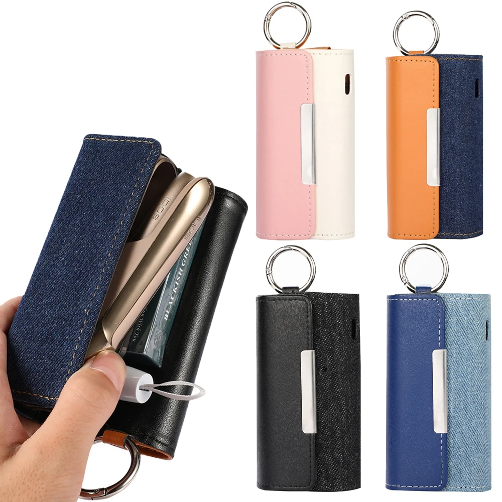 JINXINGCHENG for IQOS 3 Duo Leather Case Pouch Bag igos 3 duo Holder Covers Wallet Leather Cases for aiko's duo case with Rope