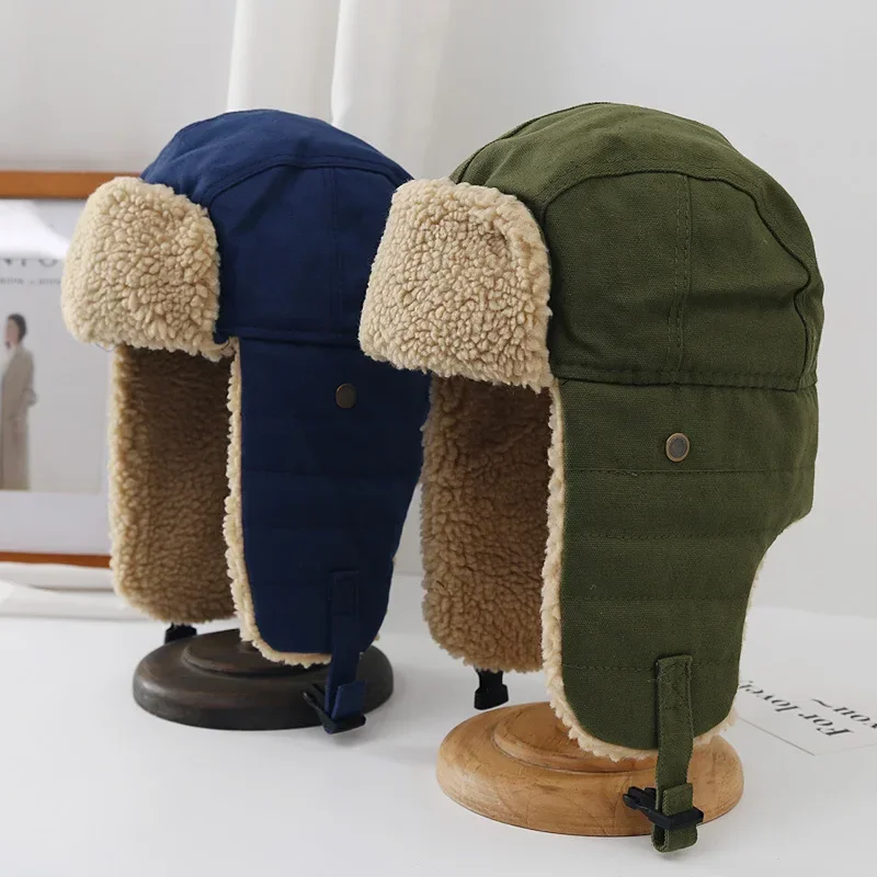 Denim Leisure Cap Winter Ear Protection Electric Bicycle Northeast Warm Cap Flying Aviation Pilot Motorcycle Cap