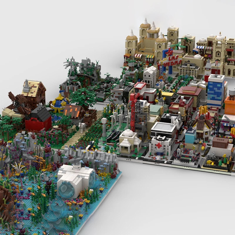 42265PCS Modular World MOC DIY Model Building Blocks – Customizable 104-World Locations