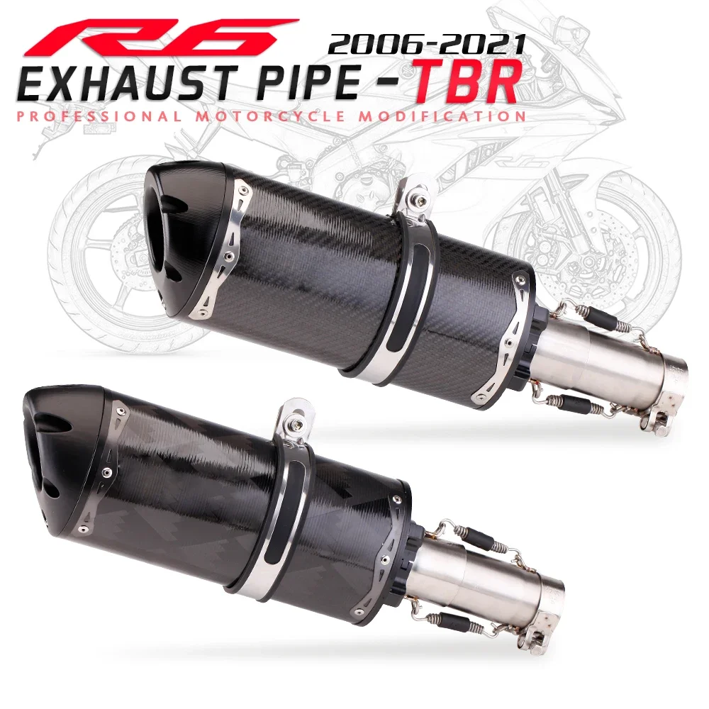 For YAMAHA YZF-R6 2017-2021 Motorcycle Racing Performance Exhaust Racing Line Original Location Motorcycle Muffler