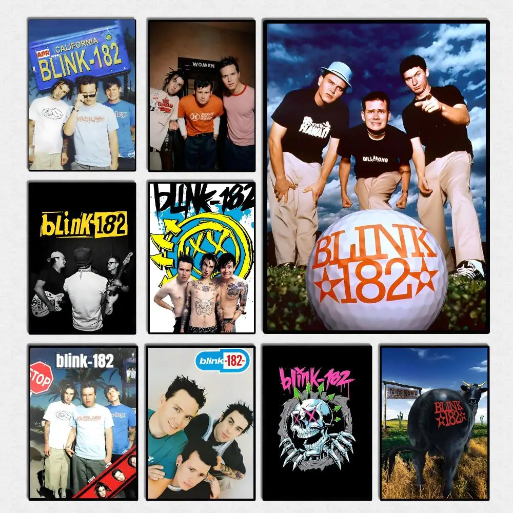 Rockband B-blink 182 Poster Hochwertige Wandkunst für Zuhause, Büro, Schlafzimmer, Wohnzimmer, Flur, Bar Perfekte Geschenkidee