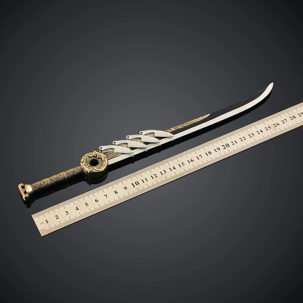 Han Li-modelo de espada antigua, cóctel dorado, hoja madre, modelo de Metal periférico, adornos de decoración de escritorio, regalos de cumpleaños, Juguetes