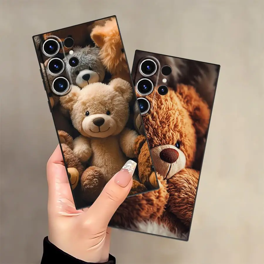 Simple Bear Funda Phone Cover Case for Samsung Galaxy S26 Ultra S20 Ultra S23 S25 Plus S21 FE S24 S10 S9 Note 20 8 9 10