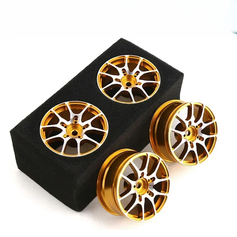 4Pcs 1/10 RC On-Road Drift Racing Car Metal Wheel Rim Hub R105 for  TT01 XV02  HSP94122  FW06