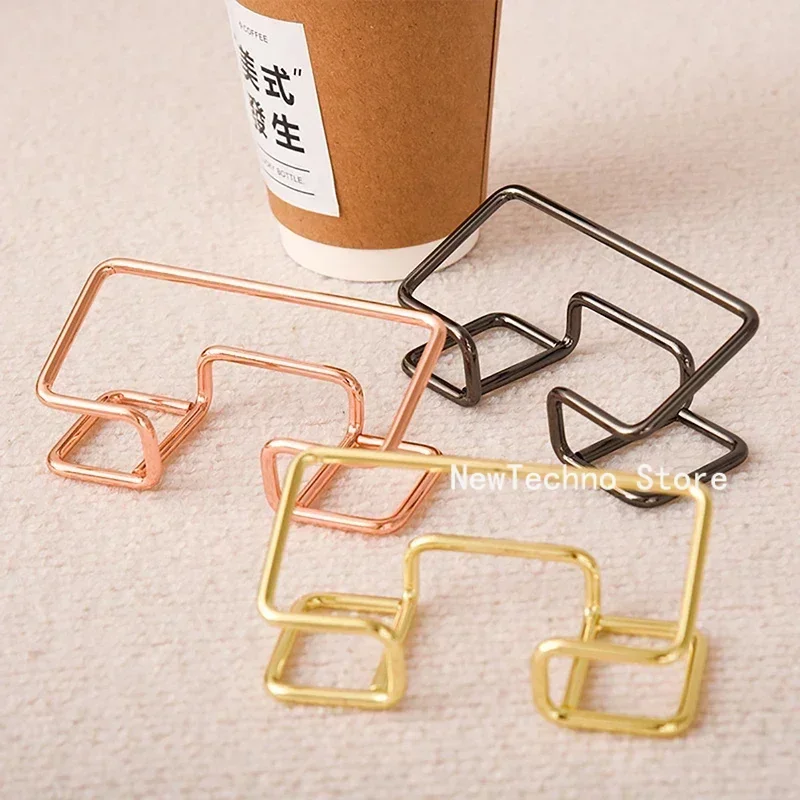 New Business Card Holder Desk Bracket Cards Organizer Office Gift Display Holders