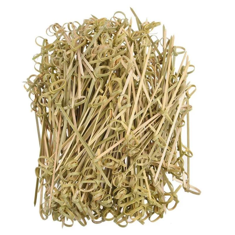 

ABUN-1500 Pack Bamboo Cocktail Picks Cocktail Toothpicks Bamboo Skewers Toothpicks For Appetizers 4 Inch