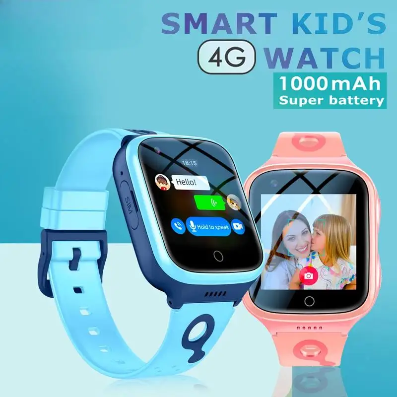 4G Smart Watch 1000Mah Battery Video Call Kids Phone Watch Waterproof Remote Camera SOS GPS WIFI Tracker Location Smartwatch K9