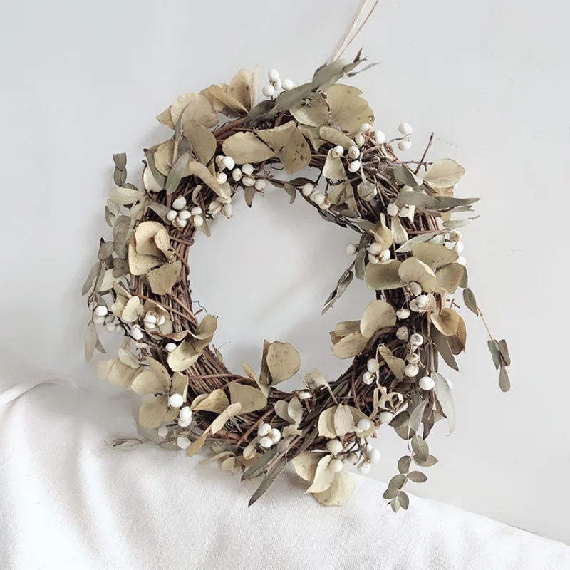 Dried Fruit Garlands White Flower Branches for Wedding Party Decorations Fake Flowers Home Floral Decorations Eucalyptus Leaves