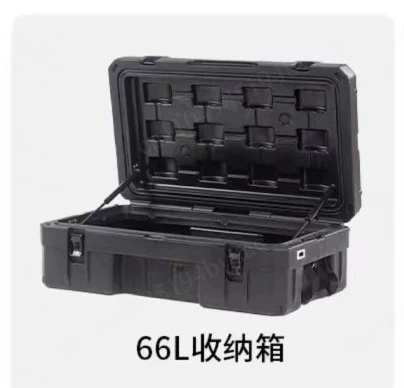 In Stocks Sturdy Cargo Box Shock-Proof and Dust-Proof Storage Toolbox 66L Rotomized Hard Plastic