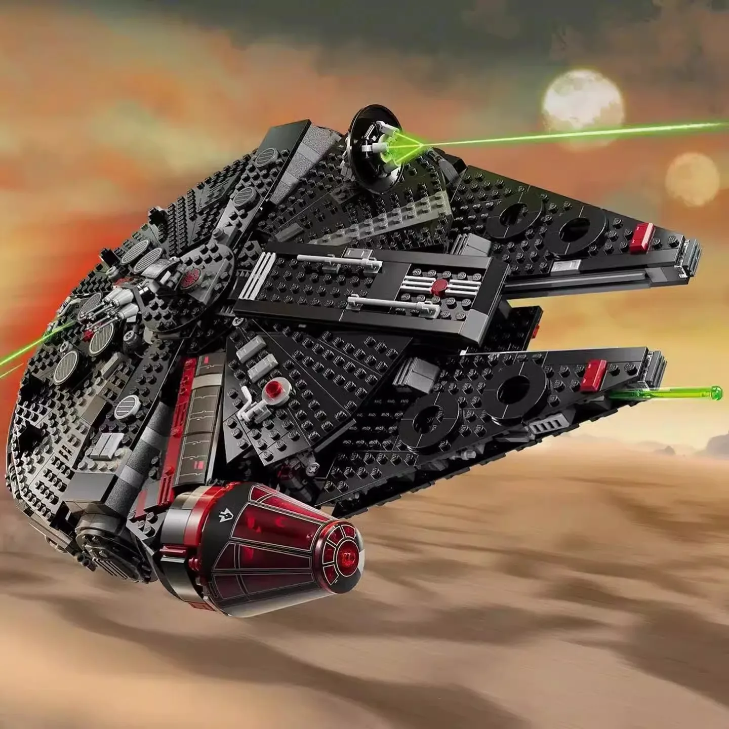 Legolcks Neue 1579 stücke Falcon Millennium Dark Raumschiff Modell Bausteine 75389 Schlacht Serie Spielzeug Erwachsene Junge Geburtstag Geschenk
