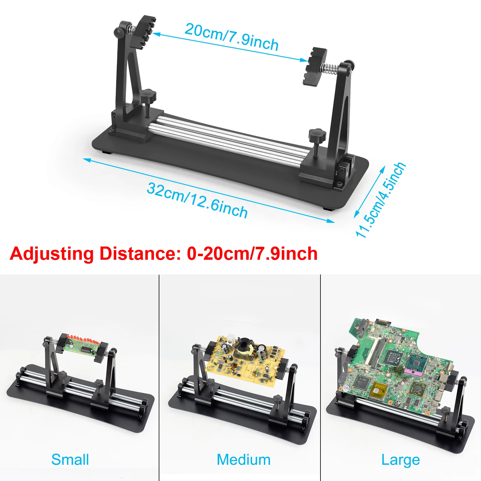 Imagem -02 - Newacalox-ajustável Circuit Board Holder Portátil Pcb Solda Clamp Terceira Ferramenta Manual Rotação de 360 ° Montagem Stand