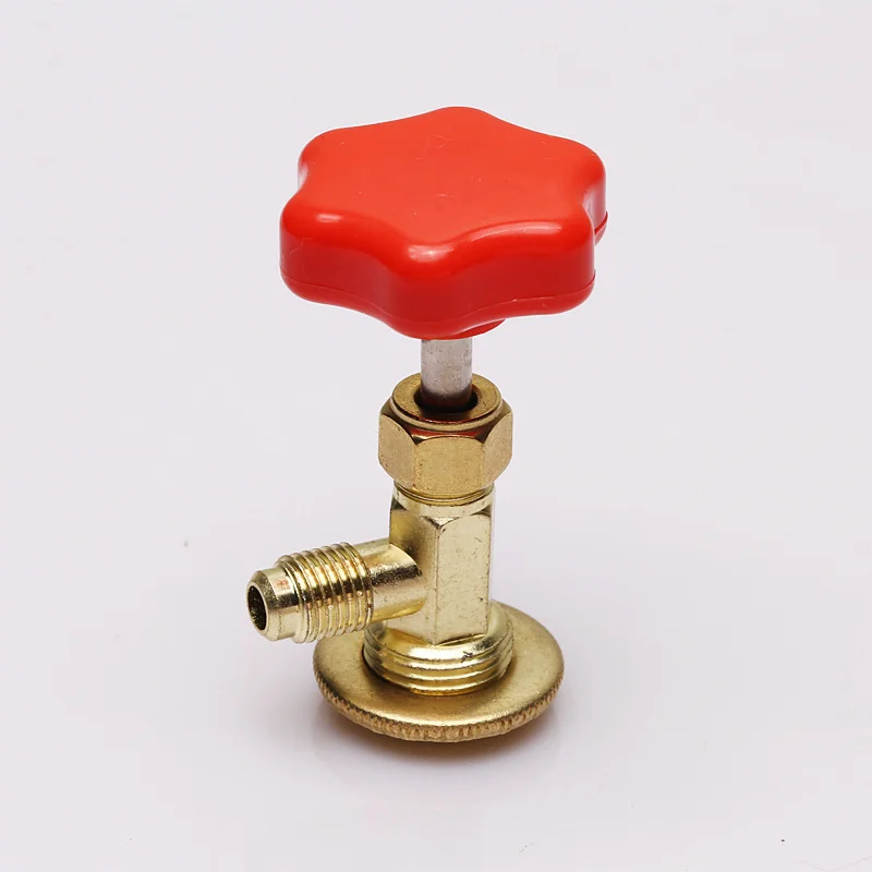1 Pcs Dispensing Valve Bottle Opener 1/4 SAE Connector Mayitr Refrigerant Bottle Can Tap for R12 R22 R6000a R134a R410a Gas