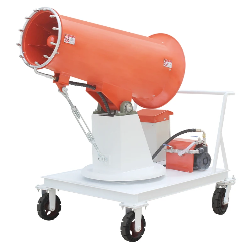 

Metal mist spray pump Remote control mobile fog cannon machine Fast delivery 50m steel sprayer Water mist cooling system pump