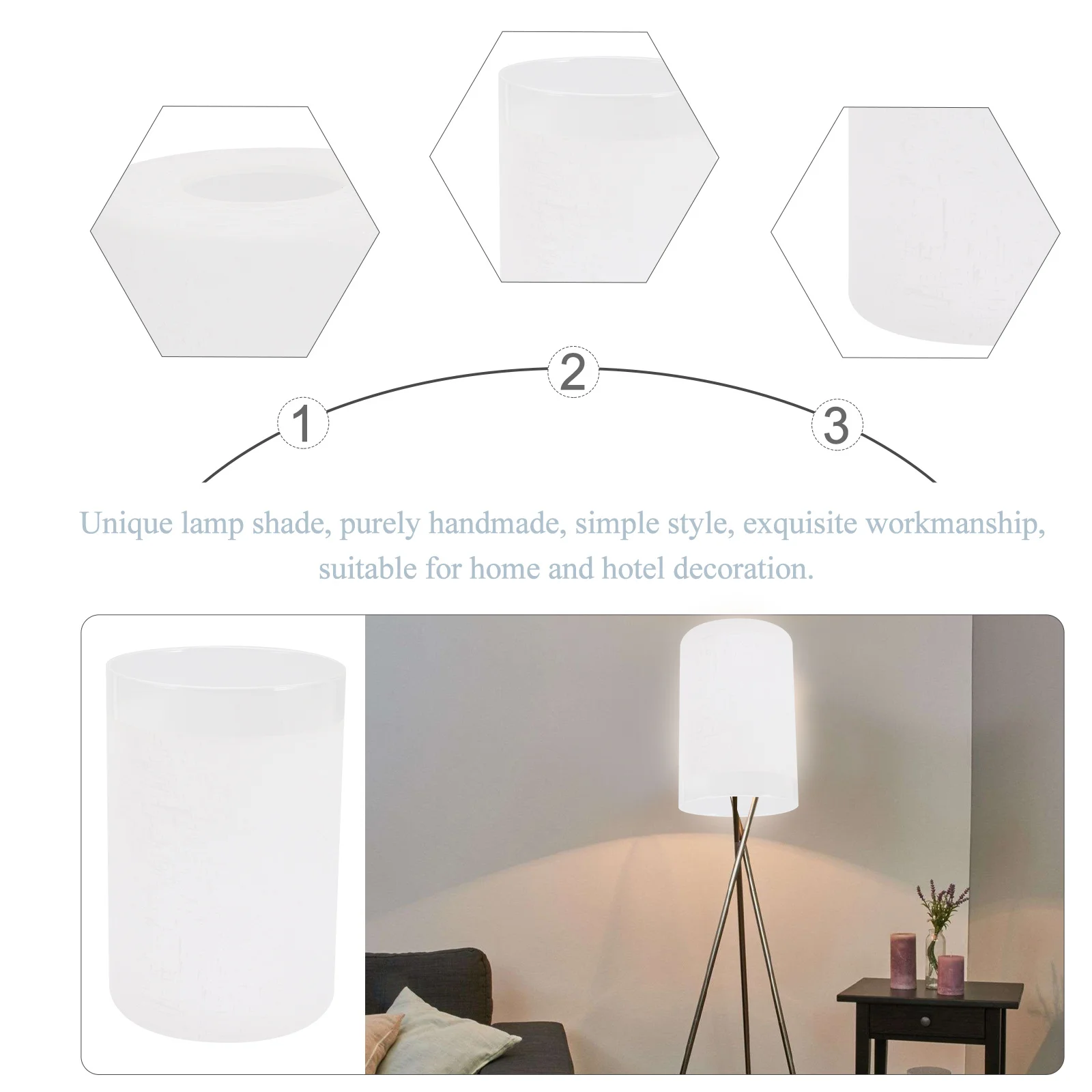 رائعة اسطوانة زجاج عاكس الضوء الحديثة قلادة غطاء خفيف دائم الزخرفية الظل الثريا استبدال ديكور المنزل الأنيق #5