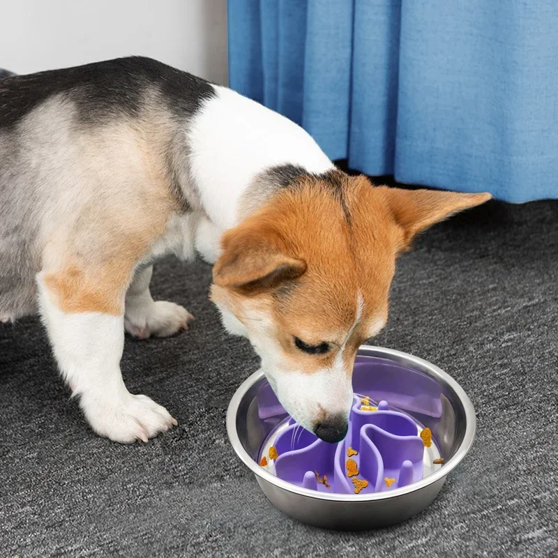 Silicone Spiral Slow Feeder Insert with Strong Suction Cup for Small Medium Large Dogs Feeding Bowl Pet Products