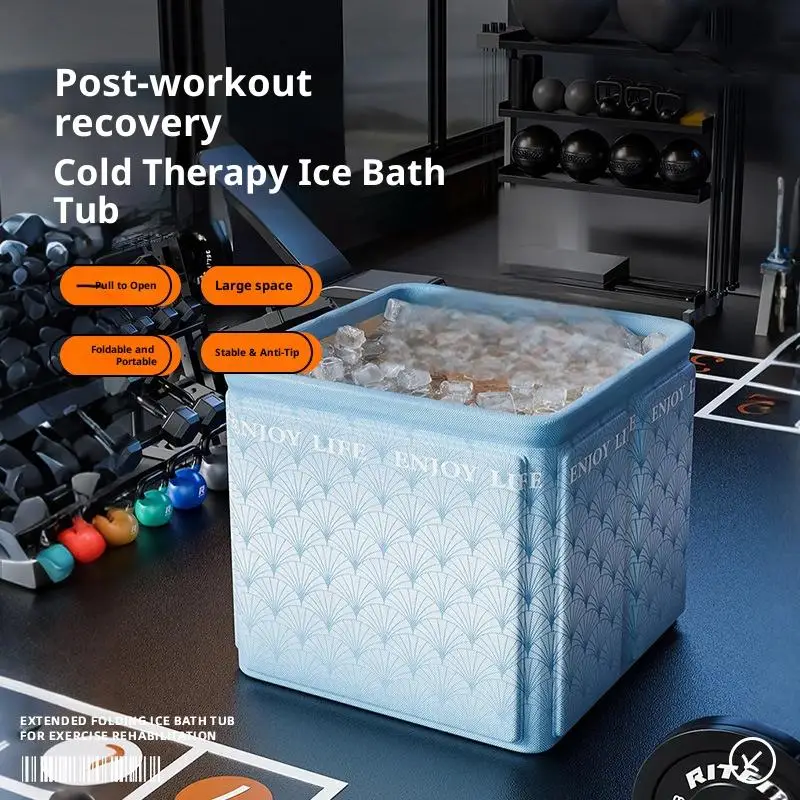 Foldable Ice Bath Tub for Muscle Recovery,High-Quality PVC Material,Lightweight&Durable for Indoor, Outdoor, Gym, and Camping