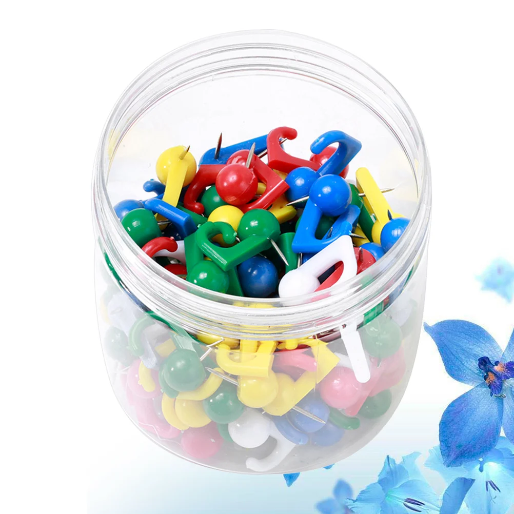 100Pcs Colorful Sofa Cushion Fixator Map Pin Plastic Push Pin Creative Multi Color Locating Nail for Home Office