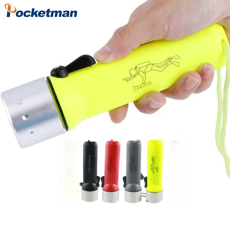 

Scuba Diving Light High Lumens Super Bright Underwater Flashlight IP68 Waterproof Night Dive Torch Submersible Light