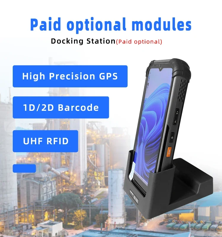 CHWEIDA  Windows PDA 6.5 inch N100 Tablet Optional Barcode Reader Scanner Charging Cradle Rugged Handheld Terminal