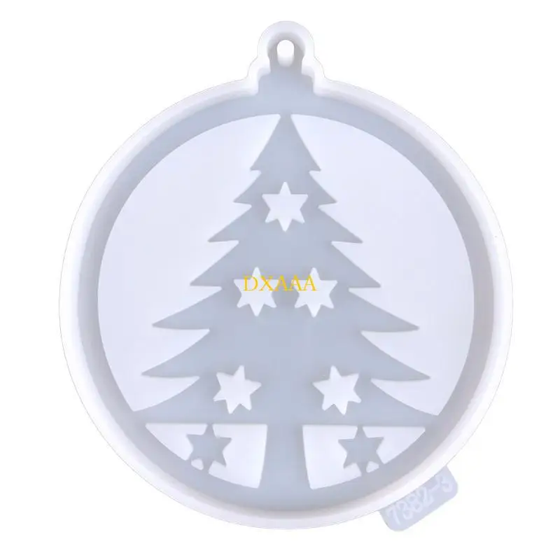 DXAA Keychain Casting Silicone Mold for DIY for Key Chain Pendant with Hole Crystal Epoxy Resin Molds Craft Jewelry Making To