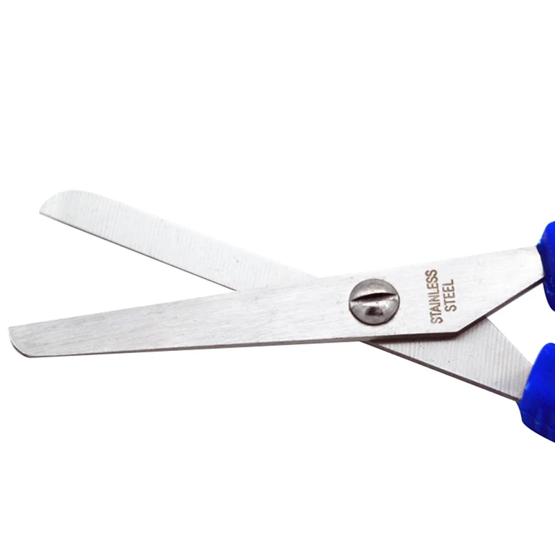 Mini aço inoxidável Loop Scissors para crianças, aperto colorido, artesanato DIY, corte de papel, artigos de papelaria, escola, casa, ferramenta de escritório