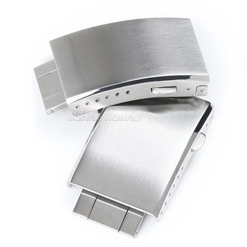 18 мм, 20 мм, 22 мм, твердая пряжка из нержавеющей стали 316L, регулируемая металлическая кнопка для Seiko, удлиненная двойная складная застежка, аксессуар
