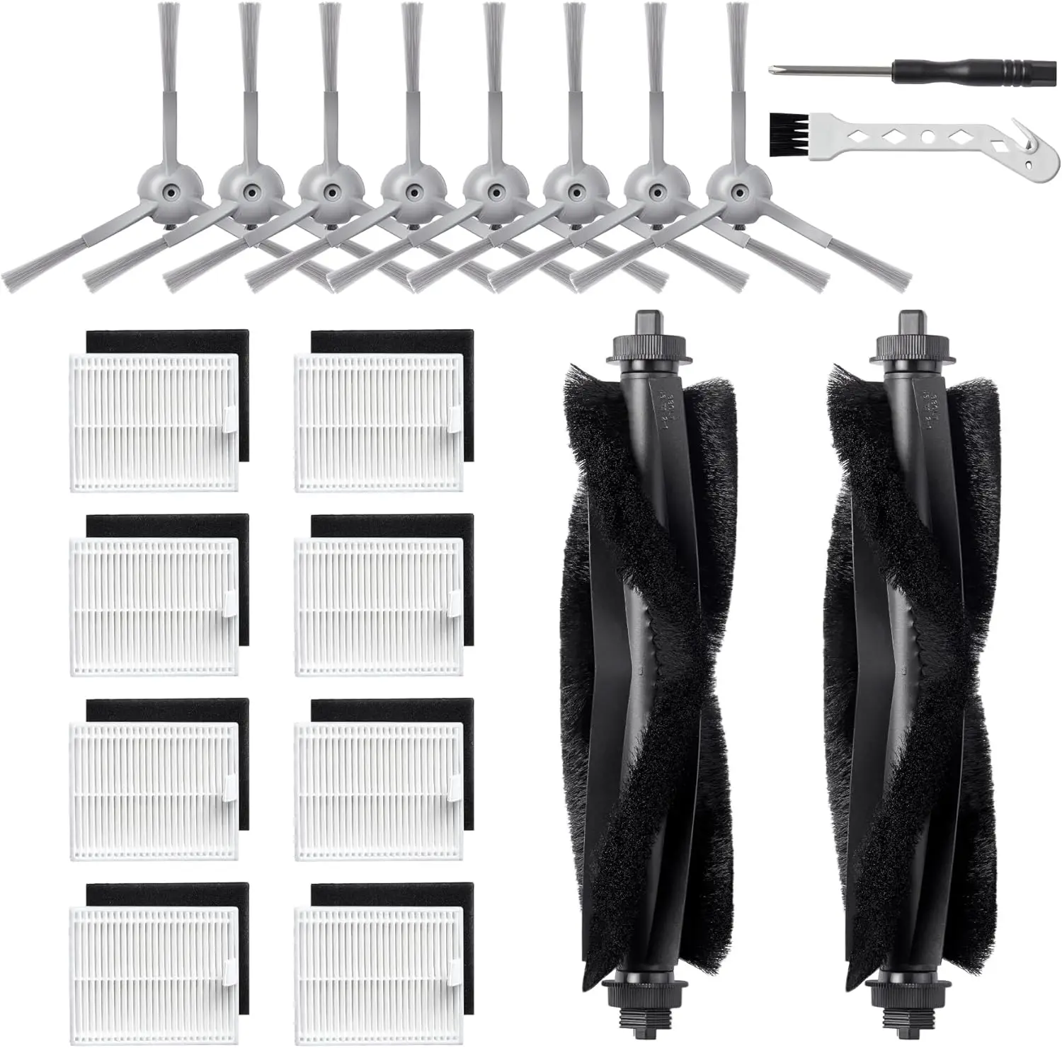 

Premium Replacement Parts for Robotic Vacuum Cleaners - Complete Maintenance Kit with Brushes and Filters