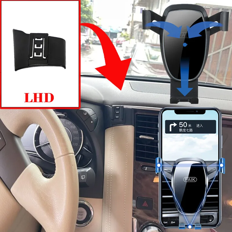 Car Mobile Phone Holder for Nissan Armada Platinum Y62 2017~2023 Air Vent Clip Tray Stand Smartphone Support Mount Accessories