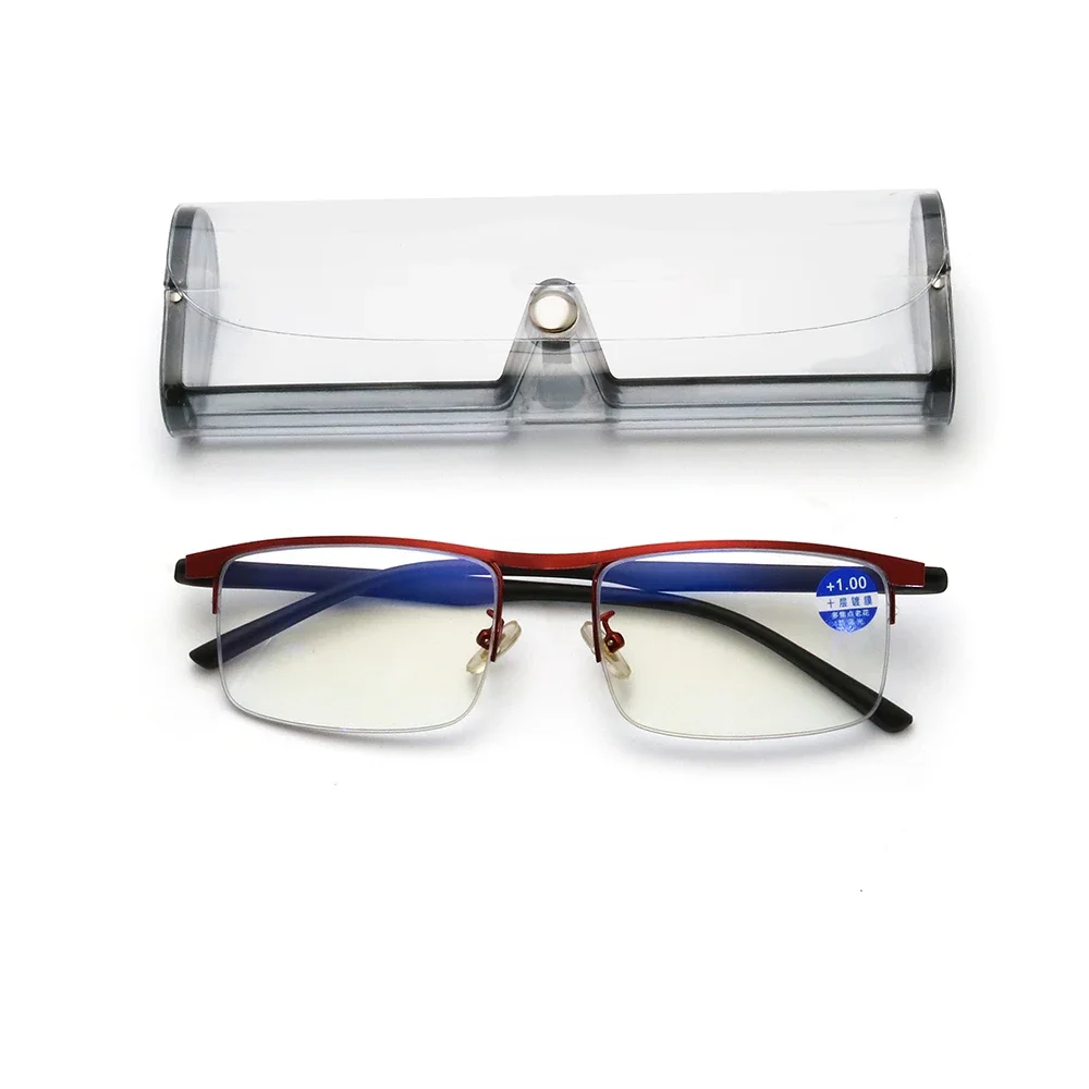 IENJOY Intelligente multifokale progressive Lesebrille, halber Rahmen, Anti-Blaulicht-Brille mit automatischer Anpassung und doppeltem Verwendungszweck 7