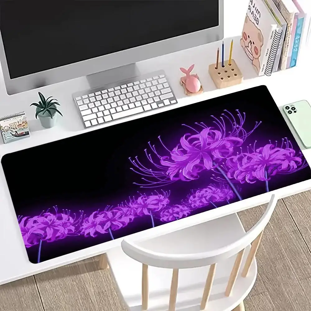 

Коврик для мыши Lycoris radiata, большой коврик для компьютерной офисной игры, настольные коврики XXL, резиновые противоскользящие коврики для игровой клавиатуры, длинные настольные коврики