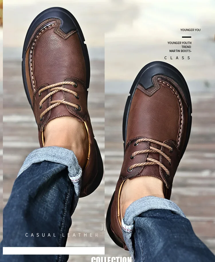 

Мужская обувь из натуральной кожи, повседневные кожаные кроссовки для походов на открытом воздухе, обувь в стиле ретро, обувь для отдыха, обувь из коровьей кожи100%