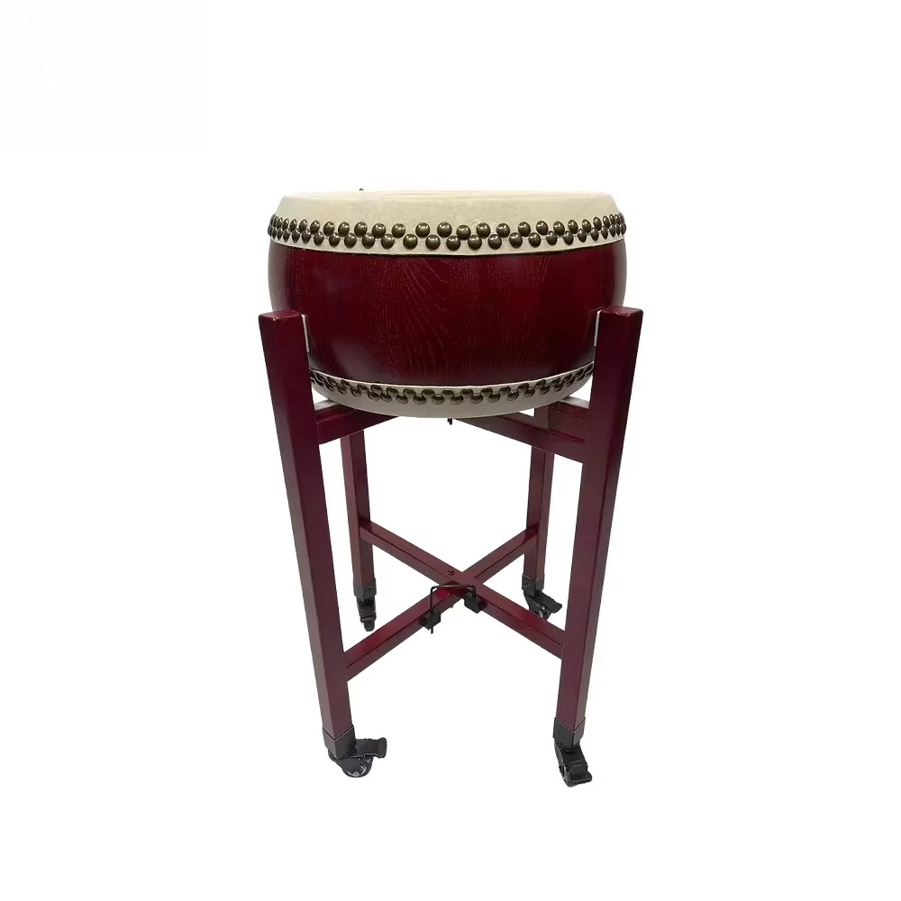 Percussion instrument Birch drum cavity Cowhide with wooden bracket Professional flat drum