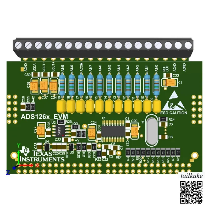ADS1263 32-Bit High-Precision ADC Module ADS1262 Thermocouple Strain Gauge PT100 RTD