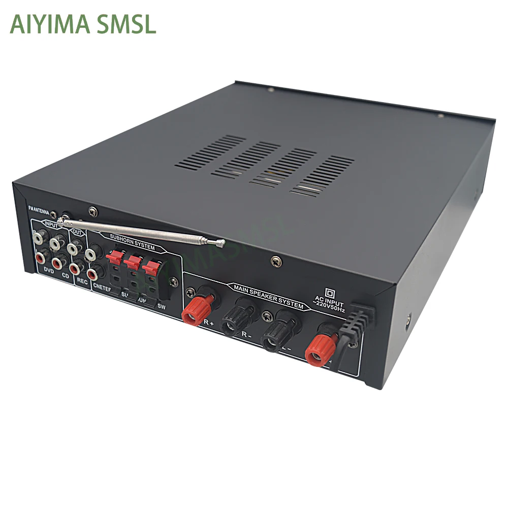 AIYIMAV SMSL التحكم عن بعد 5.1 USB SD بلوتوث مكبر كهربائي 450 واط متعددة الوظائف كاريوكي راديو HIFI سوبر باس مكبر للصوت