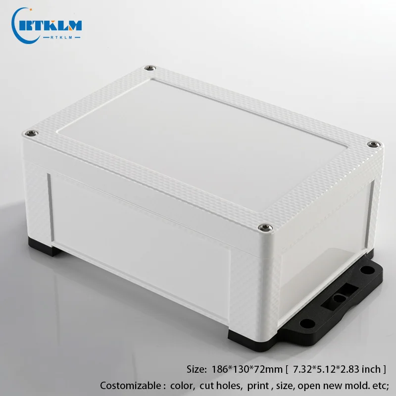 DIY Housing Electronic Project Case Outdoor Waterproof plastic organizing boxes Instrument Waterproof Junction Box 186*130*72mm