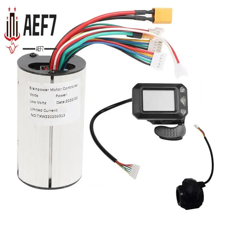 

AEF7-36V Electric Scooter Controller+LCD Display Accelerator+Brake Motor Controller Electric Scooter Accelerator Set Accessories
