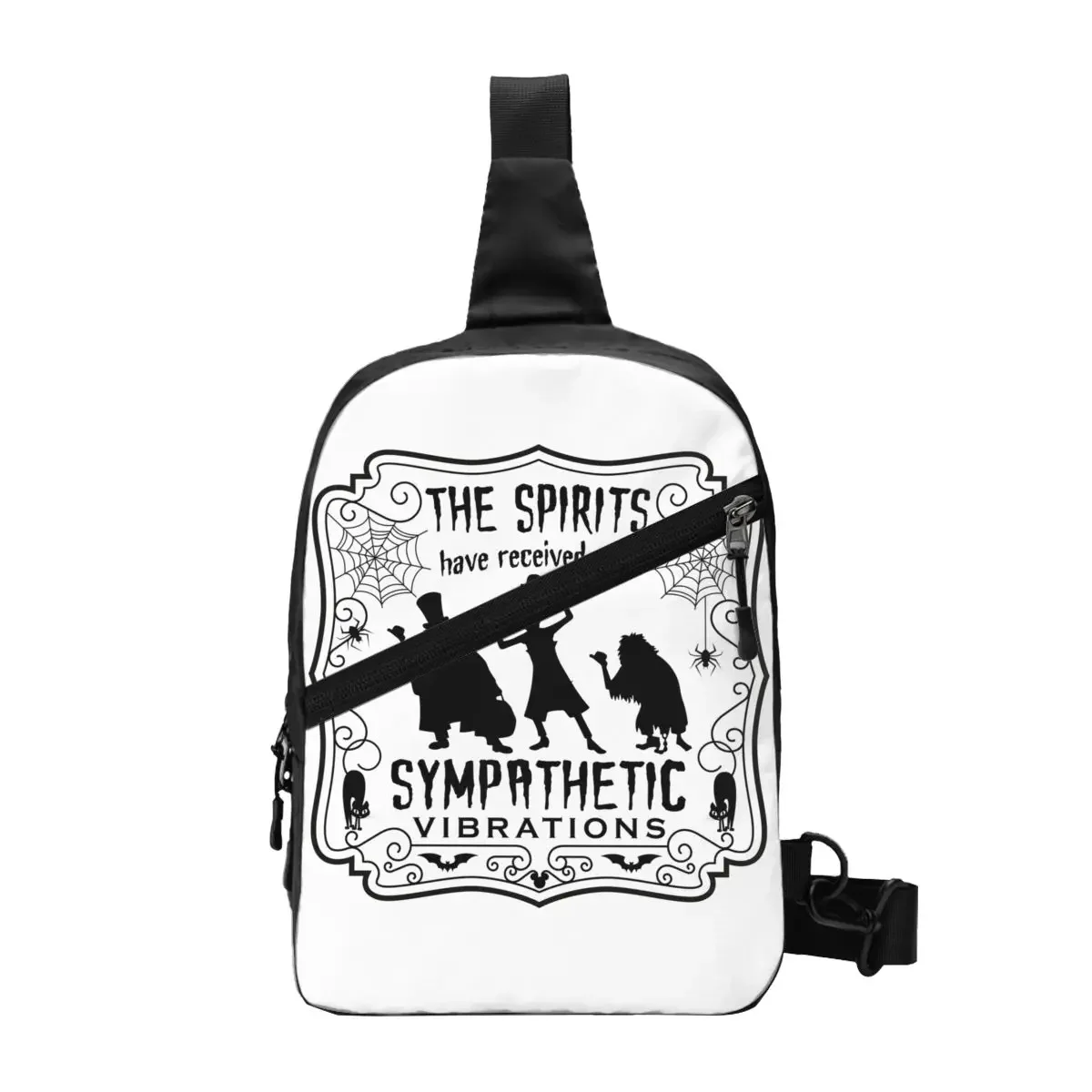 Haunted Mansion Sling Bags Men Cool Halloween Grim Grinning Ghost Shoulder Crossbody Chest Backpack Cycling Camping Daypack