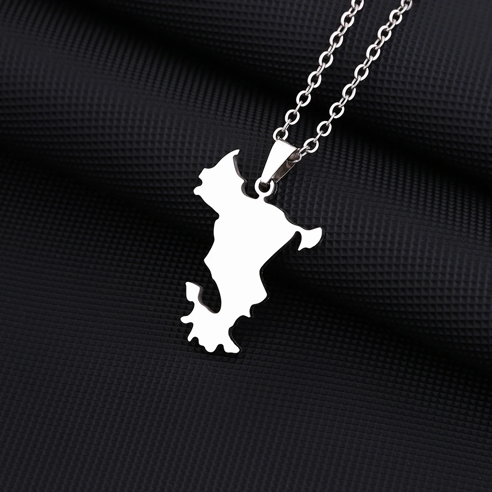 Fashion France Mayotte Map Pendant Necklace For Women Men Stainless Steel Party Birthday Charm Mayotte Islanders Jewelry Gifts