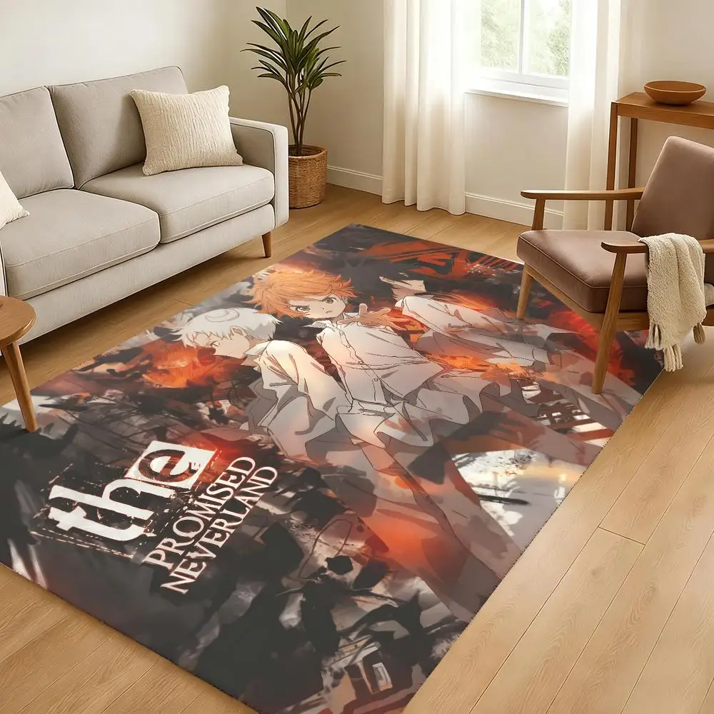 The Promised Neverland Floor Mat Soft Thickened Absorbent Non-Slip Bedroom Living Room Door Mat Home Decor Flannel Rugs