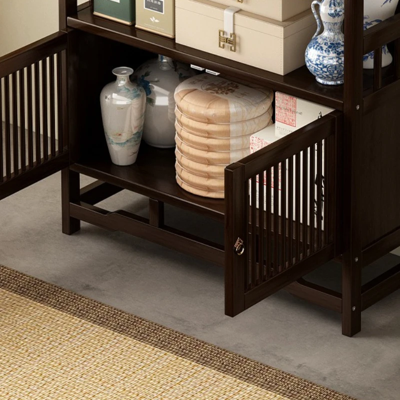 رفوف تخزين المنزل خزانة أثاث المكاتب متعددة الوظائف غرفة المعيشة تخزين خزانة أثاث الخيزران الحديث Taquilla MHSNJ