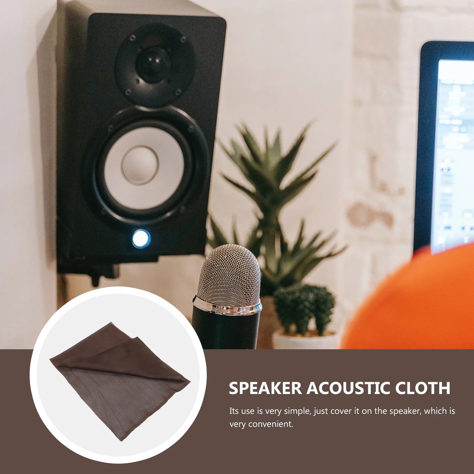 

1Pcs Speaker Acoustic Cloth Cover Washable Dust-Proof Sound Transmission Fabric for Home Radio and Loudspeaker Protective Grille