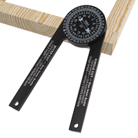 Mitre Saw Protractor ABS Angle Finder Woodworking Scale Meter Gauge Tools Carpenter Angle Finder Level With Marking Pencil