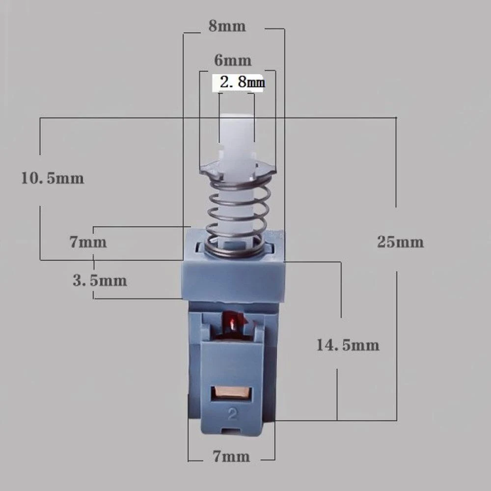 5PCS Self-locking Straight Key Switch PD-S2 Push-pull Key 6-pin Self-locking​ Switch