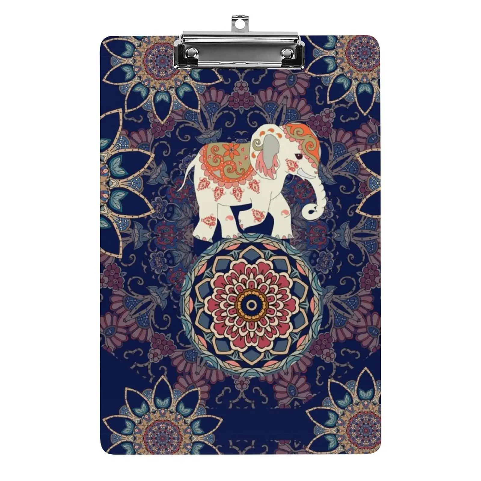 Cute Elephant Plastic Clipboards Acrylic Clipboard Hardboard with Low Profile Silver Clip A4 Size for Office Classroom Nurse