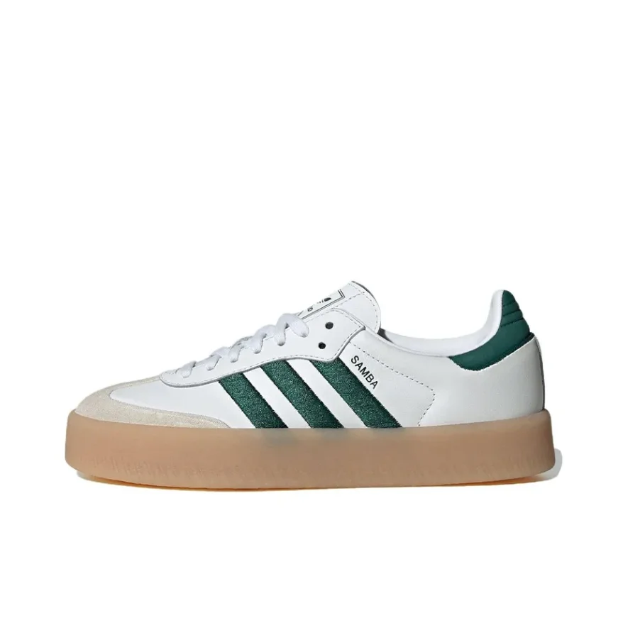 adidas originals white green color SAMBA Classic casual low-top board shoes Men's and women's styles