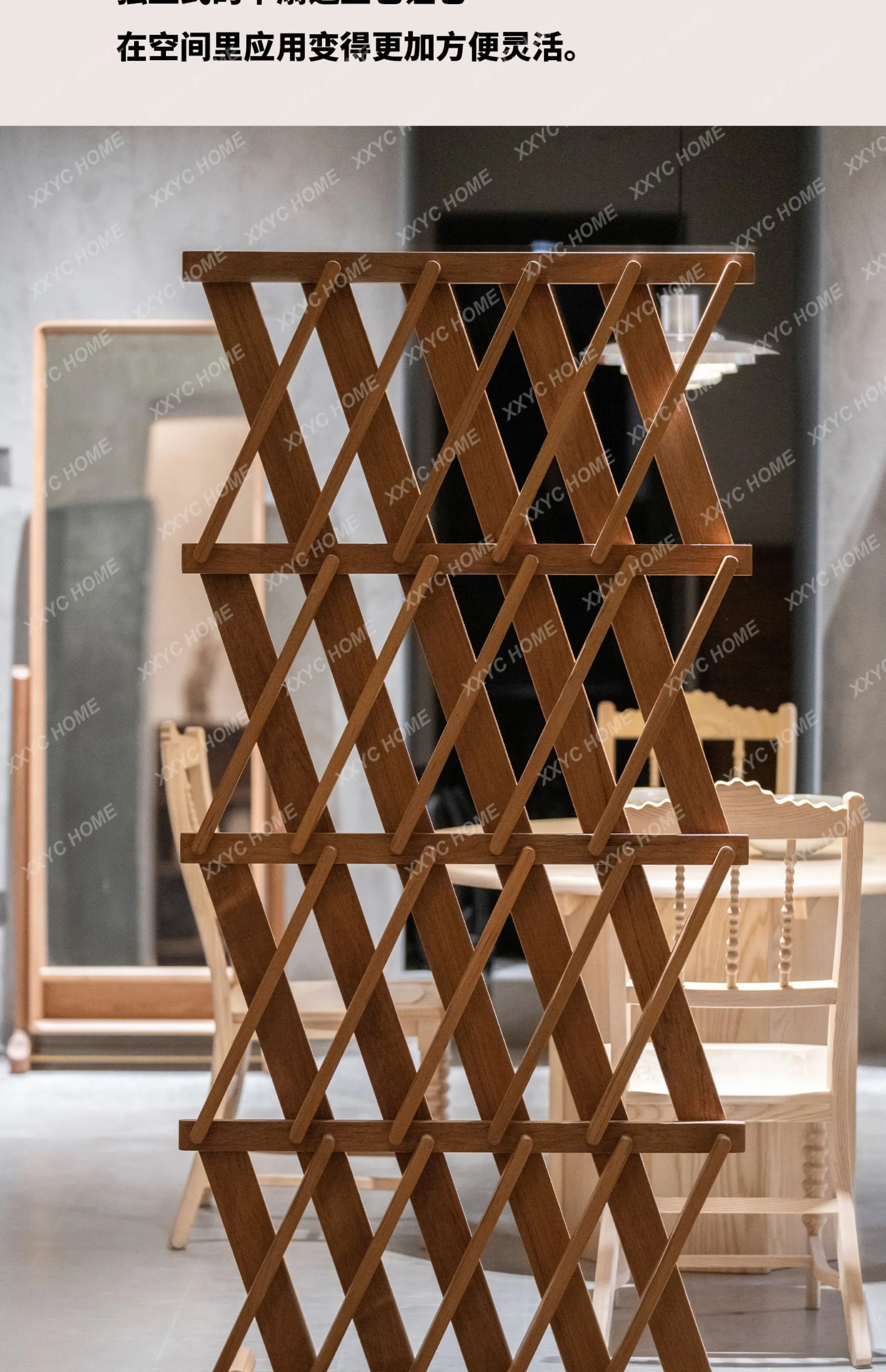 A Shadow screen solid wood tenon and mortise new Chinese partition entrance entrance retro simple and quiet wind