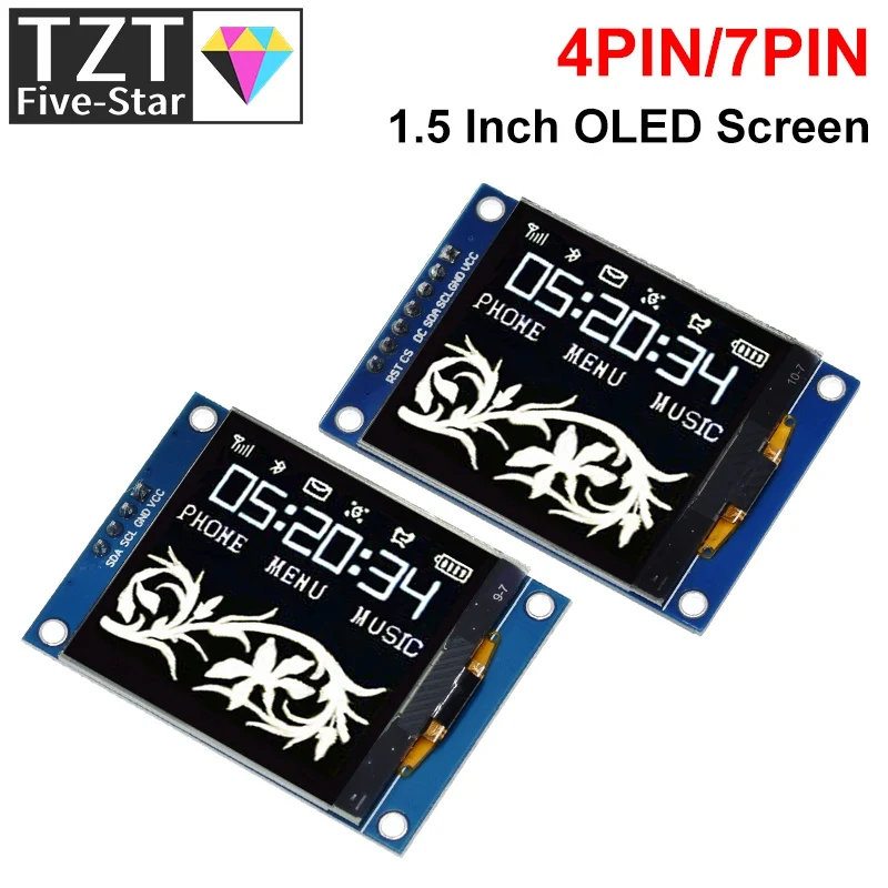 

ALL NEW 1.5 Inch 128x128 OLED Shield Screen Module High quality Product For Raspberry Pi For STM32 For Arduino