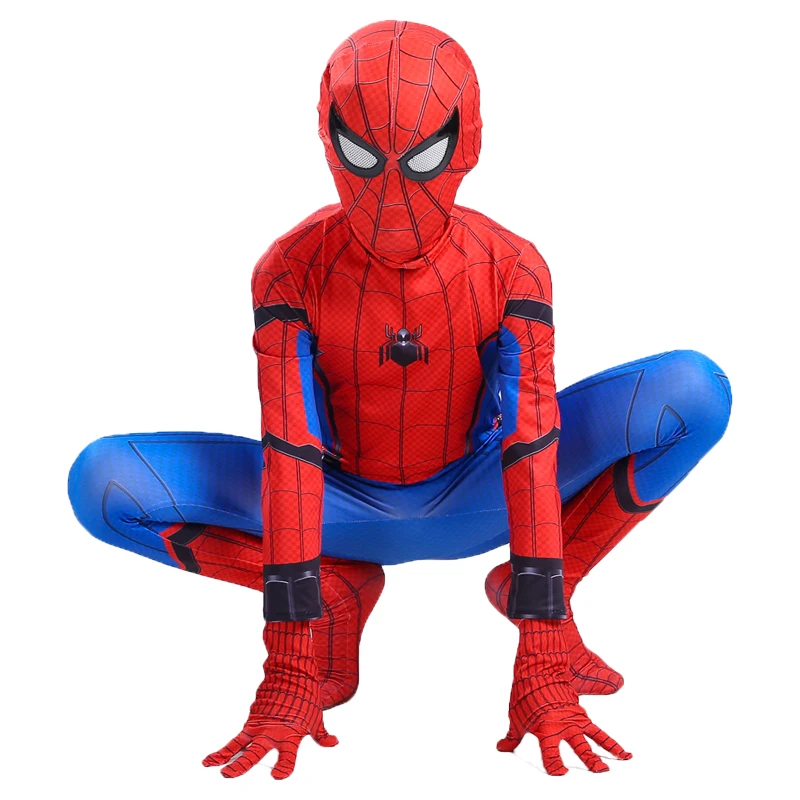 Spiderman Costume for Kids Adult Tobey Maguire Cosplay Bodysuit Superhero Zentai Suit Jumpsuit Halloween Carnival Party Costumes