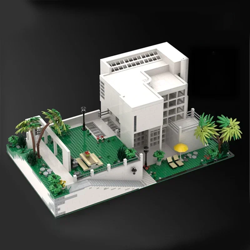 Bloc de construction Moc Giovannitti, modèle de maison, brique technologique, assemblage à monter soi-même, ville modulaire, vue sur la rue, jouet, cadeaux de construction de vacances